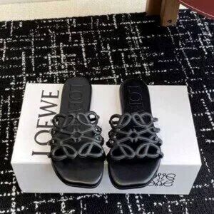 LOEWE Women’s Black Slide Slippers